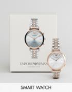 Emporio Armani Connected Art3019 Bracelet Hybrid Smart Watch In Mixed Metal 34mm - Silver