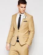 Asos Wedding Slim Suit Jacket In Camel - Camel