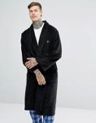 Ben Sherman Fleece Robe - Black