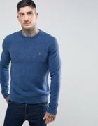 Farah Rosecroft Lambswool Sweater In Blue - Blue