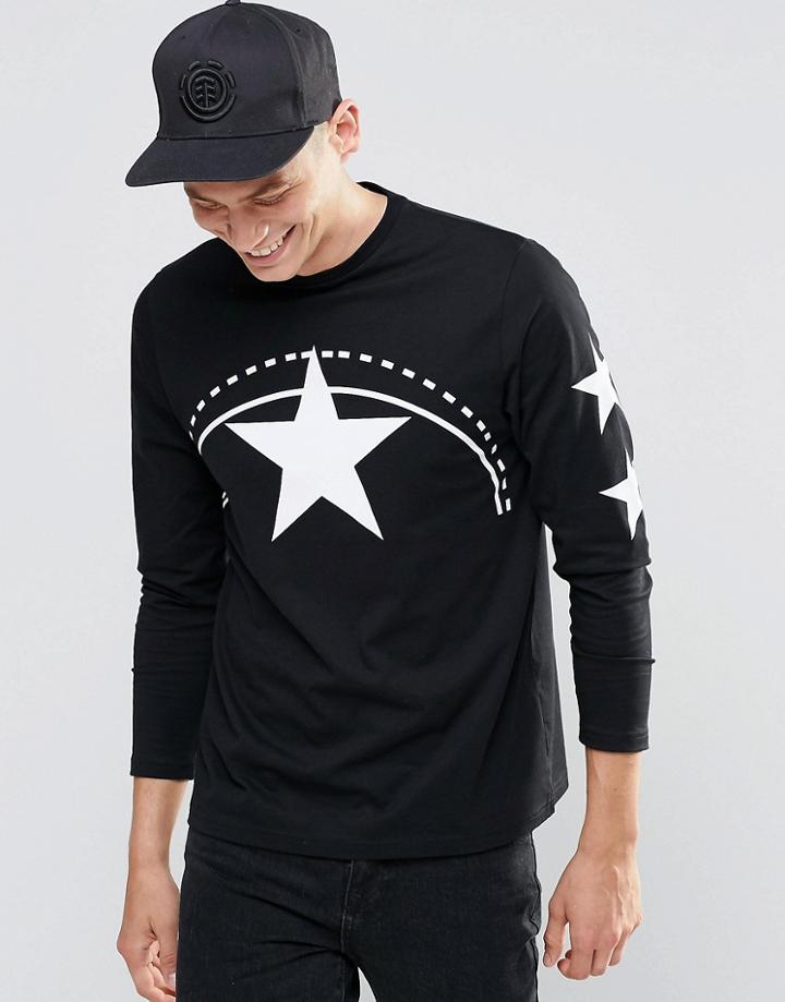Playground Star Long Sleeve Top - Black