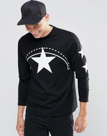 Playground Star Long Sleeve Top - Black