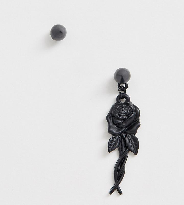 Reclaimed Vintage Inspired Earrings In Resin Exclusive To Asos - Black