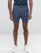 Selected Cotton Shorts - Blue