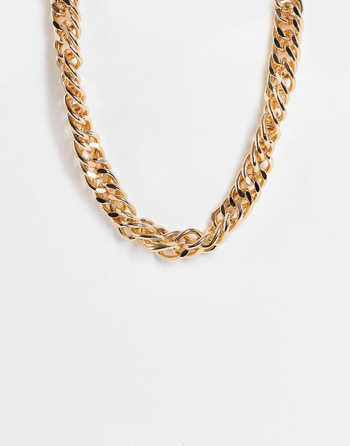 French Connection Chunky Chain Necklace In Gold
