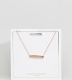 Johnny Loves Rosie Rose Gold Plated L Initial Bar Necklace - Gold
