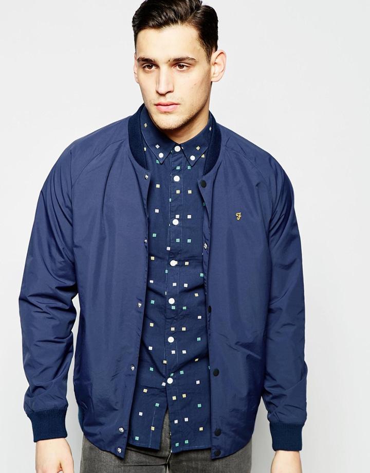 Farah Bomber Jacket Showerproof - Navy