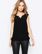 Y.a.s Mimi Sleeveless Top With Tie Sides - Black