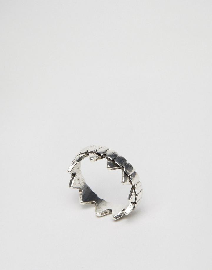 Asos Grunge Thumb Ring - Antique Silver