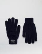 Nicce Gloves In Navy - Navy