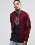 Hype Jersey Bomber Jacket - Burgundy
