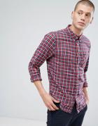 Lee Jeans Button Down Check Shirt - Red