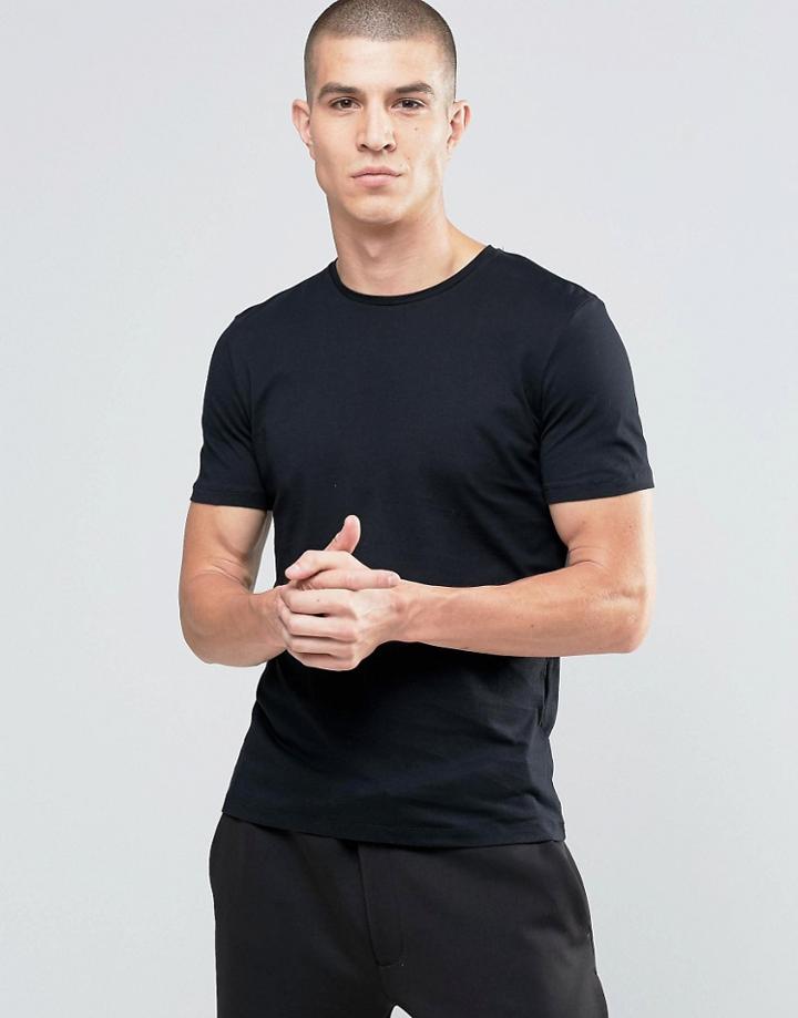 Celio Crew Neck T-shirt In Slim Fit - Black