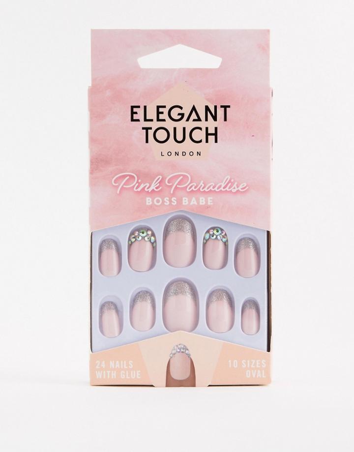 Elegant Touch Pink Paradise False Nails - Boss Babe - Multi