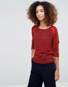 Shae Marseille Rib Knit Sweater - Red