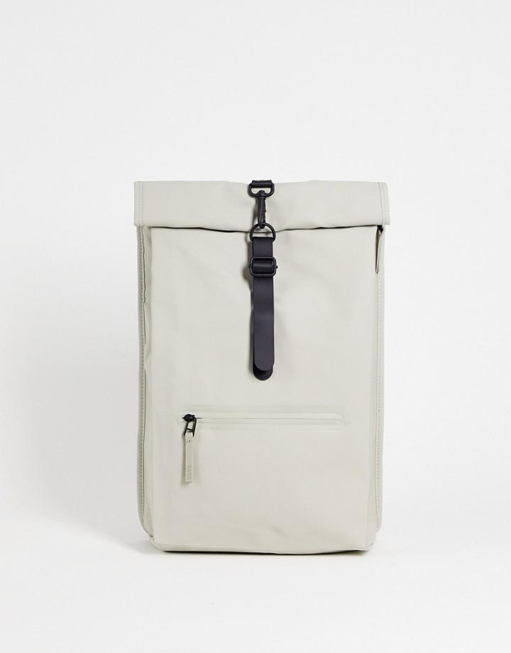 Rains Rolltop Bag In Taupe-neutral