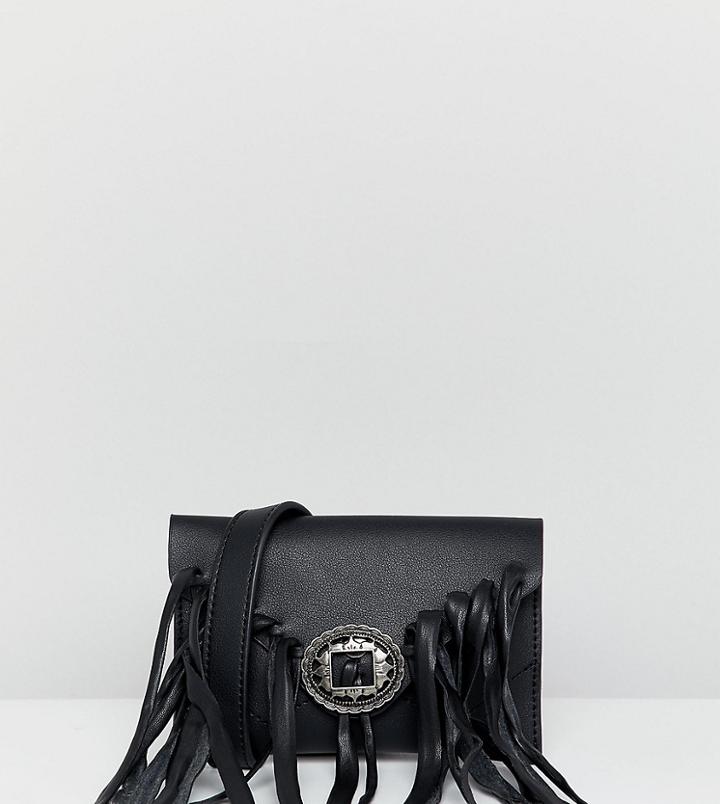 Sacred Hawk Purse Belt With Tassel - Black