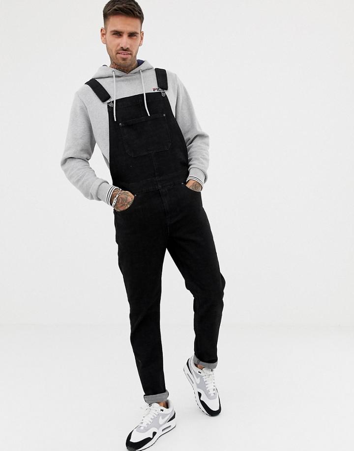 Asos Design Overalls In Black - Black