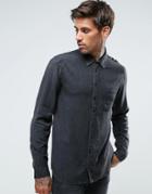 Another Influence Acid Wash Denim Shirt - Black