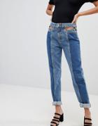Na-kd - Cut Out Panel Jeans - Blue