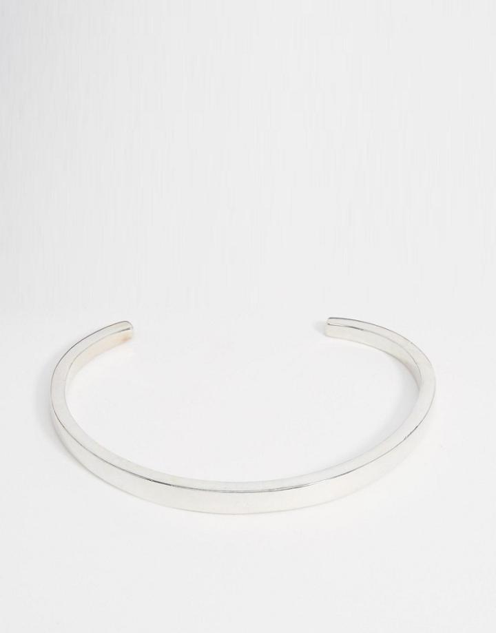 Seven London Metal Bangle Bracelet In Silver Exclusive To Asos - Silver