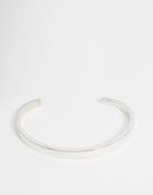 Seven London Metal Bangle Bracelet In Silver Exclusive To Asos - Silver