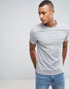 Celio T-shirt With Contrast Tipping And Pocket - Gray