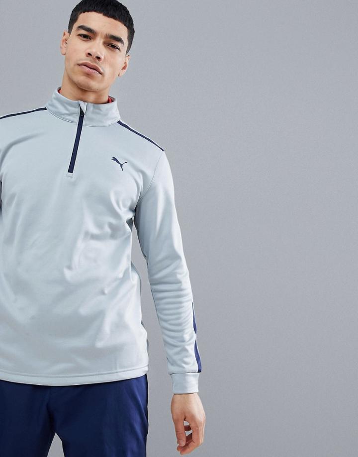 Puma Golf Fleece Half Zip In Gray 57454002 - Gray