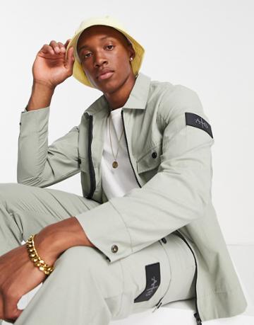 Avant Garde Airwave Utility Jacket In Sage-green