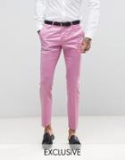 Noose & Monkey Super Skinny Tux Pants - Pink