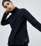 Na-kd Embroidered Logo High Neck Sweatshirt-black