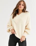 Y.a.s Fluffy Boxy V Neck Sweater