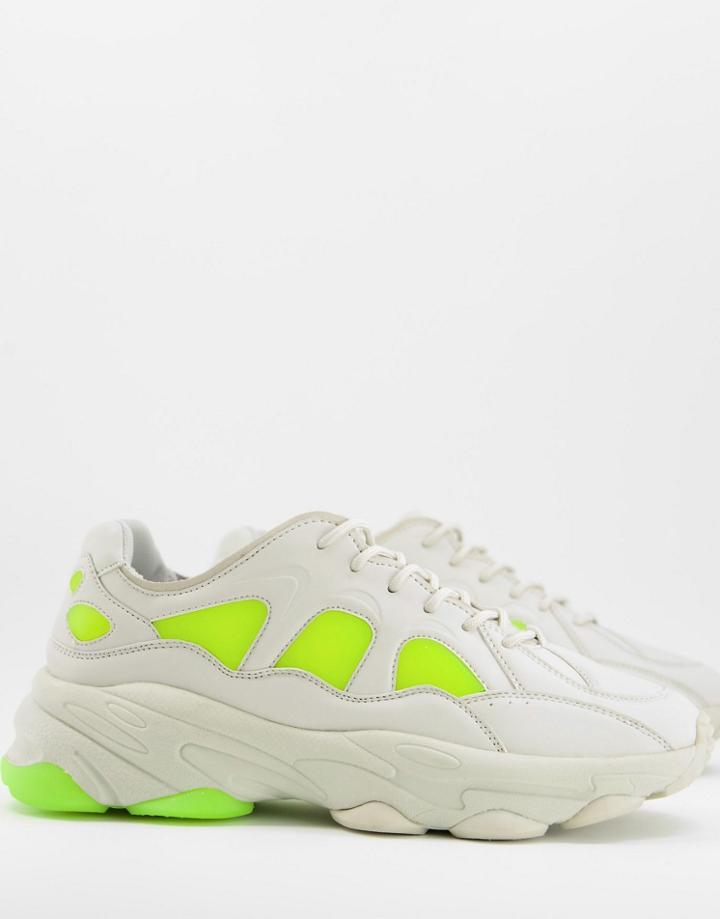 Asos Design Sneakers In Gray With Tech Details On Chunky Sole