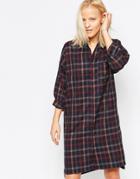Native Youth Longline Twill Check Shirt - Multi