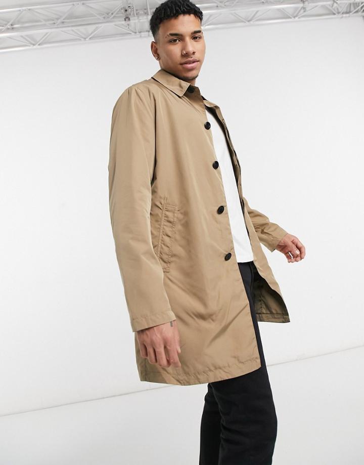 Selected Homme Felix Trench In Sepia Brown