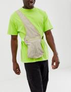 Asos Design Cross Body Harness Bag In Beige - Beige