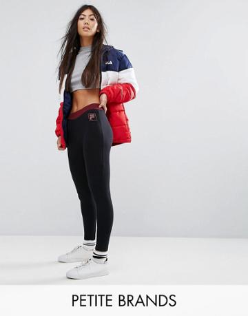 Fila Petite Legging With Contrast Logo Detail - Black