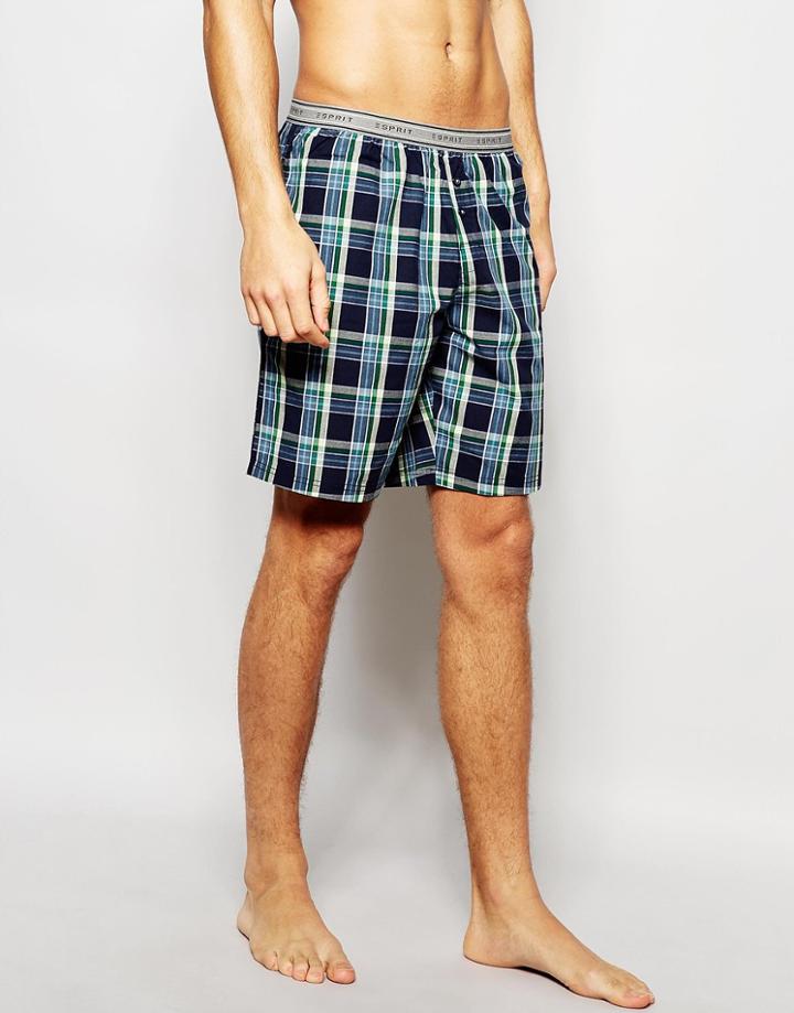 Esprit Woven Lounge Shorts - Blue
