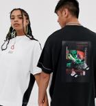 Collusion Unisex Oversized T-shirt With Print - Multi