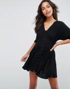 Asos Casual Mini Tea Dress-black