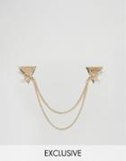 Reclaimed Vintage Swallow Collar Chain In Gold - Gold