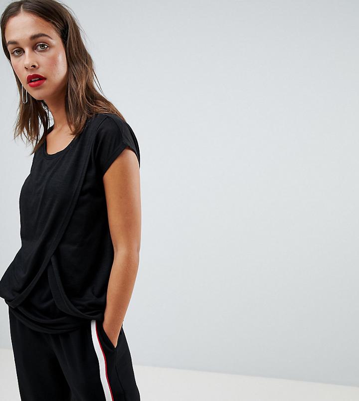 New Look Maternity Nursing Wrap Top - Black