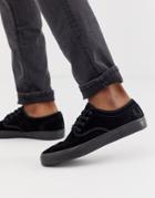 Fred Perry Merton Suede Sneakers In Black - Black