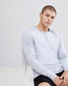 Asos Deisgn Muscle Sweatshirt With Raw Edge Neck In Gray - Gray