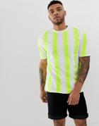 Another Influence Over Size Fit Stripe Shirt - Green