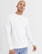 Asos Design Organic Sweatshirt In White