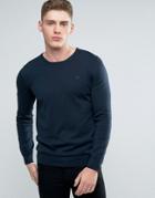 Lindbergh Sweater In Dark Blue Cotton - Navy