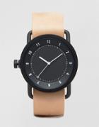 Tid No 1 Leather Watch In Natural - Tan