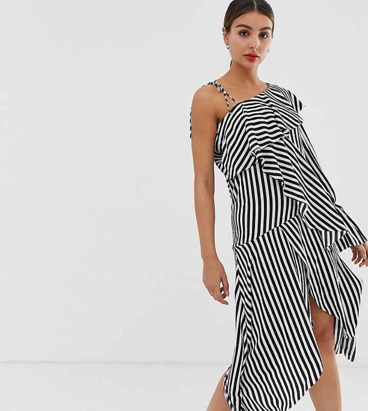 Monki Asymmetric Detail Dress-multi