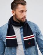 Fred Perry Merino Wool Scarf Navy - Navy